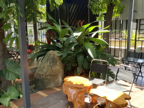 Góc chill cafe sáng tại Sala Garden